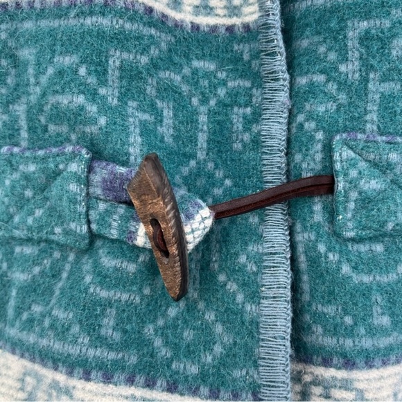 Eddie Bauer Vintage Blanket Wool Barn Toggle Shawl Collar Coat Size M petite - Picture 3 of 5